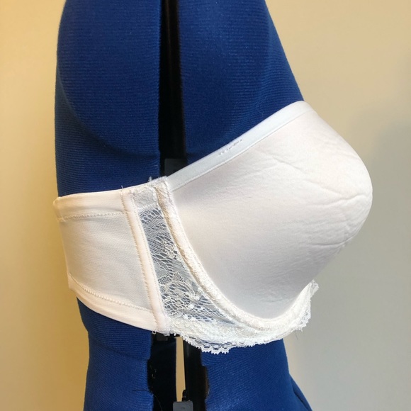 Thirdlove 24/7 Classic Lace Strapless Bra 34F Ivory - Picture 3 of 9
